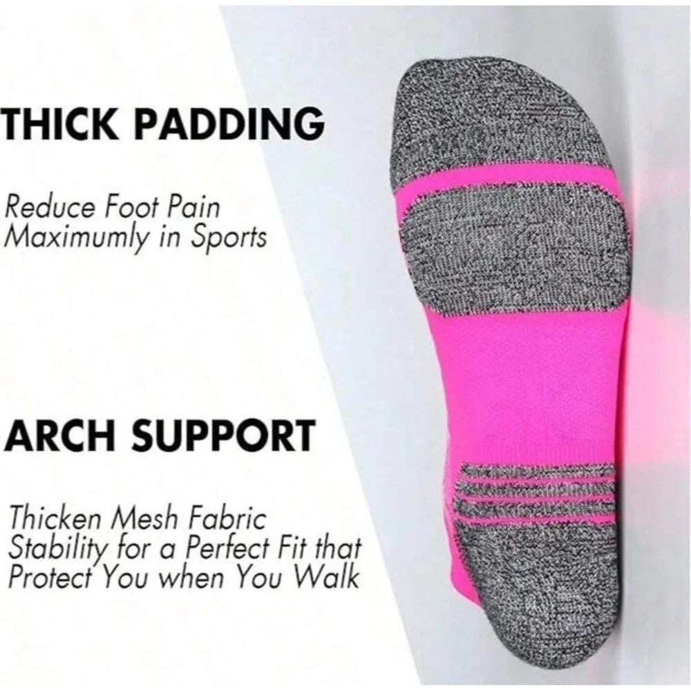 Quality Unisex Athletic Tab Socks 5 Pairs Low Cut Colorful Casual One Size NEW